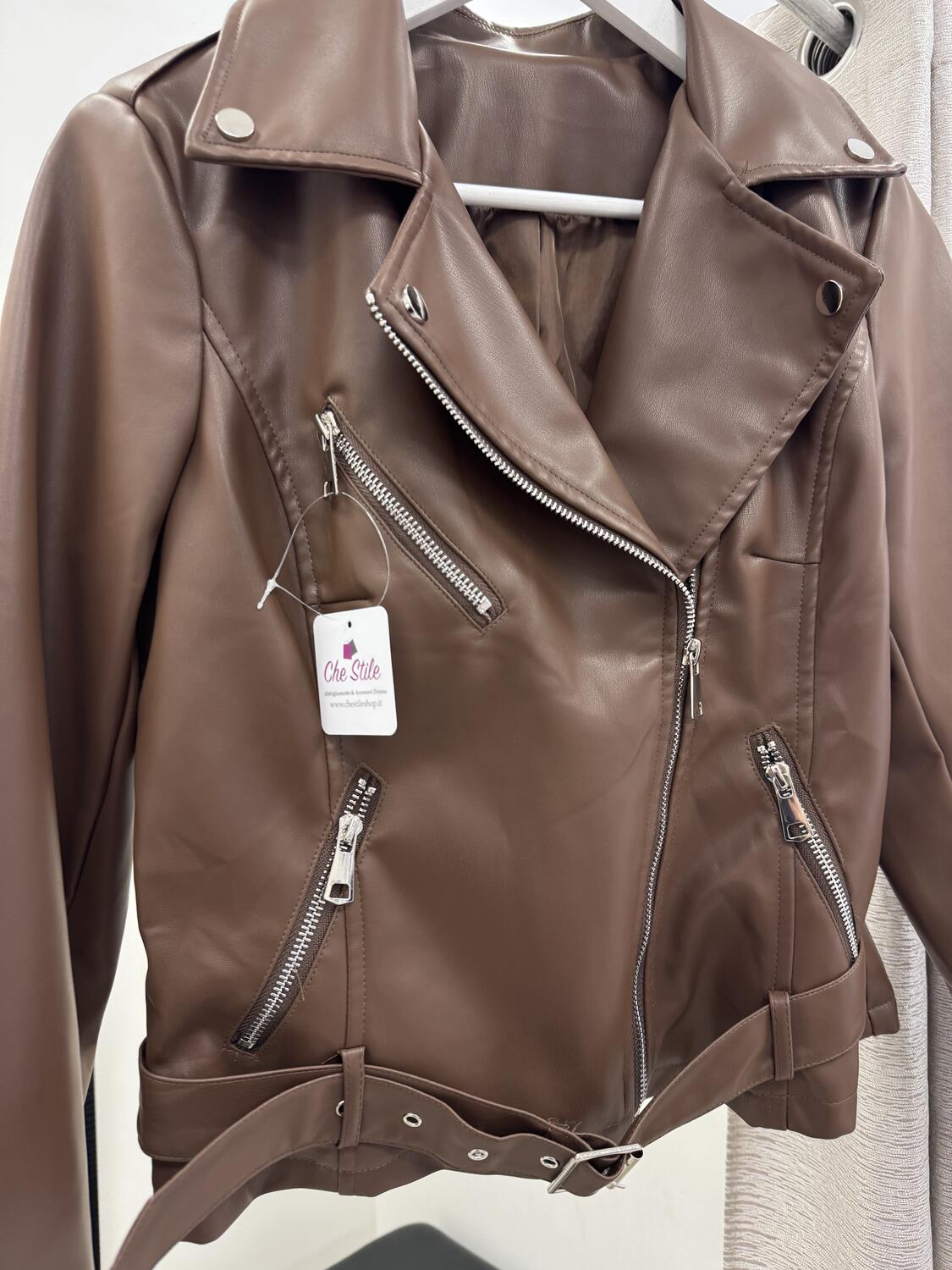 NOVITÀ Chiodo cioccolato in eco pelle 