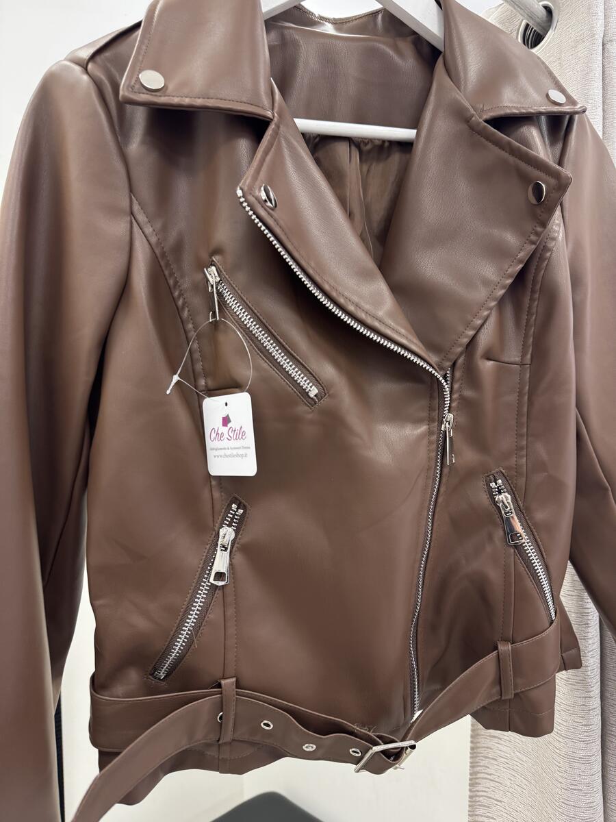 NOVITÀ Chiodo cioccolato in eco pelle 