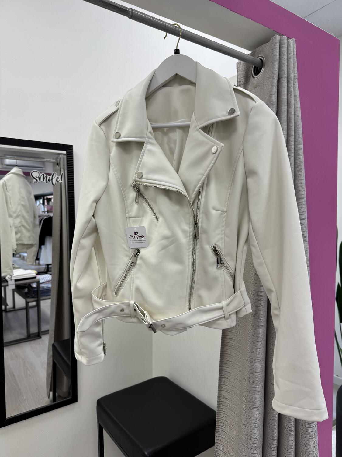 NOVITÀ Chiodo bianco in eco pelle 