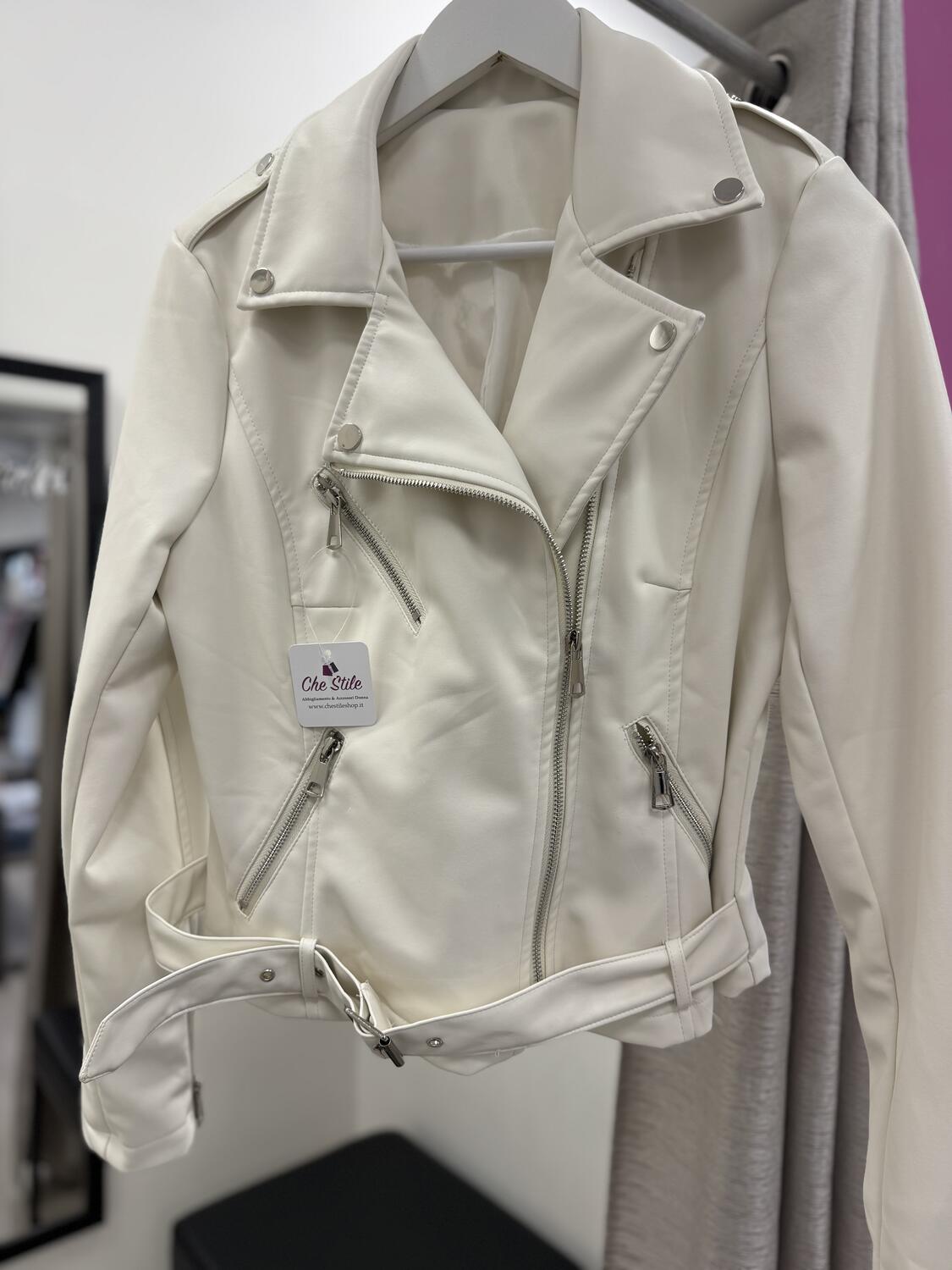 NOVITÀ Chiodo bianco in eco pelle 