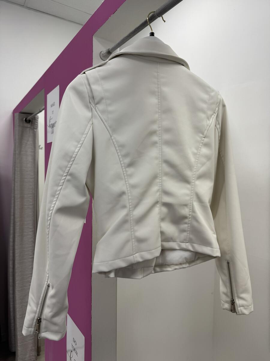 NOVITÀ Chiodo bianco in eco pelle 