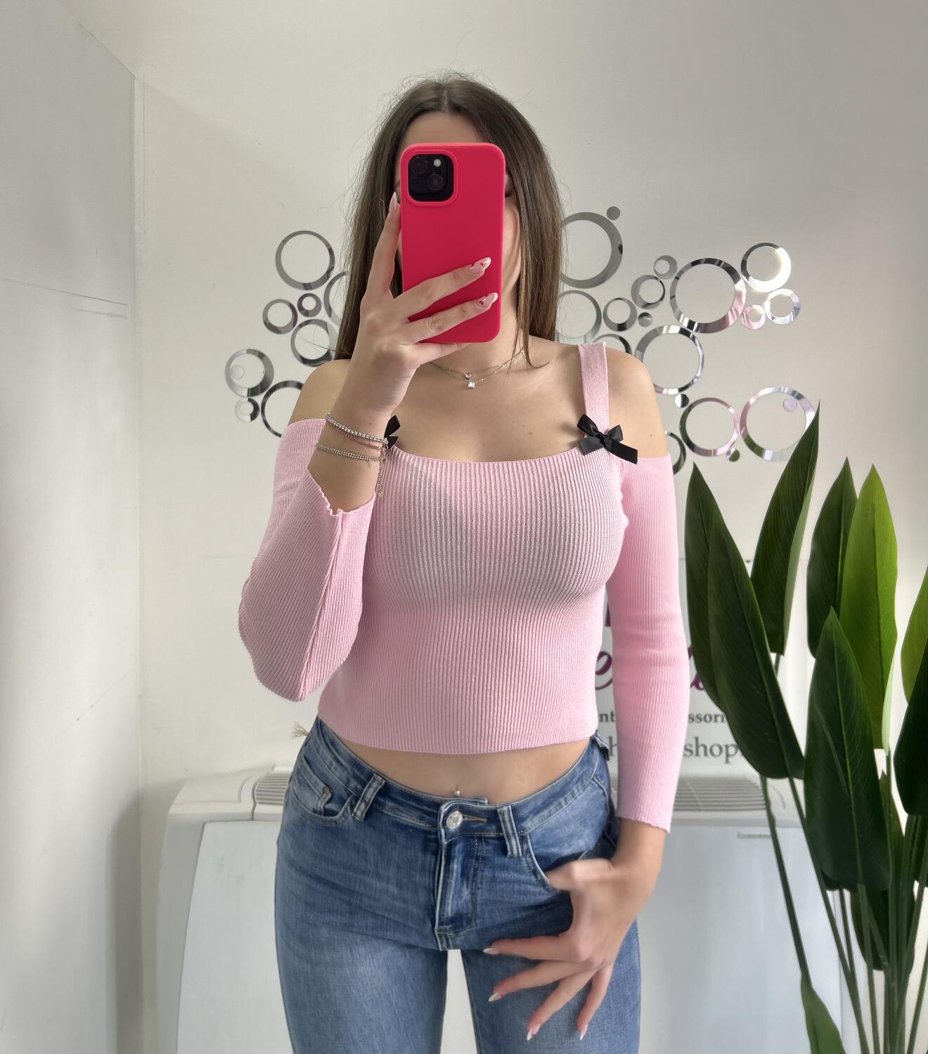 NOVITÀ Pull a canotta in maglina con fiocchi