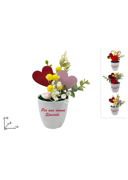 PIANTINA ROSA CON MIMOSA 
 [Conf.da 12 pezzi]