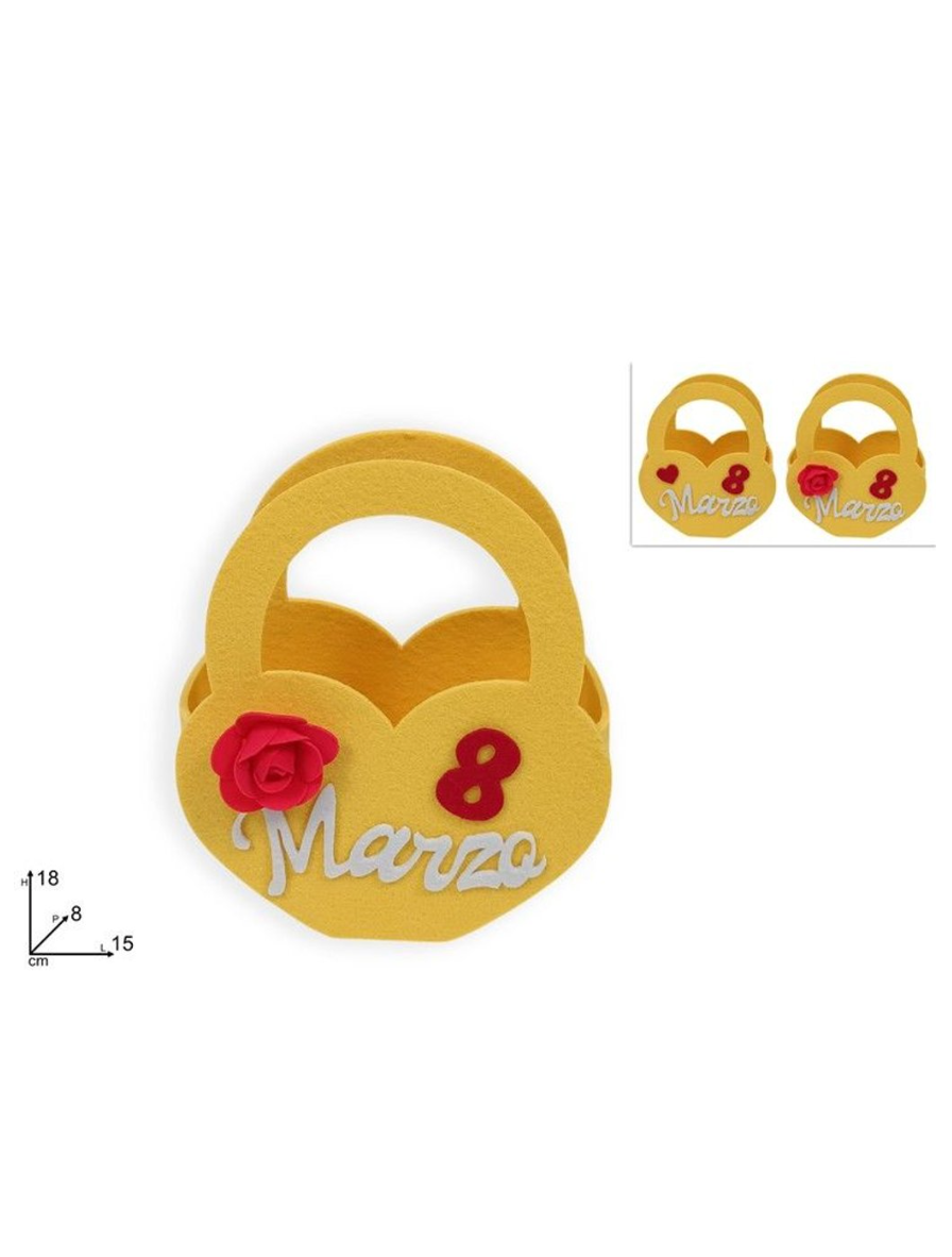 CESTINO FELTRO CUORE 
 [Conf.da 12 pezzi]