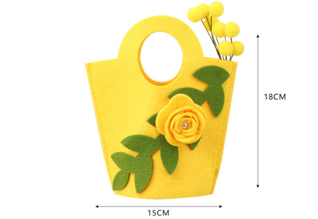 BORSETTA FELTRO CON MIMOSA
 [Conf.da 12 pezzi]