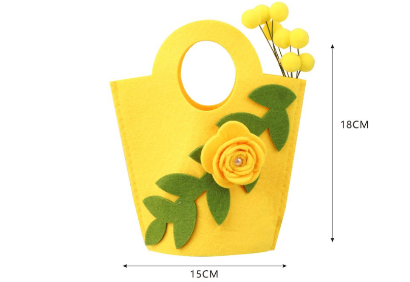 BORSETTA FELTRO CON MIMOSA
 [Conf.da 12 pezzi]