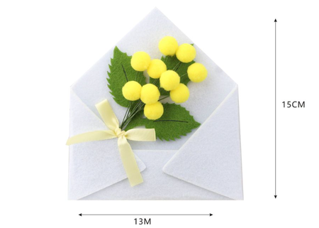 BUSTA LETTERA CON MIMOSA
 [Conf.da 24 pezzi]