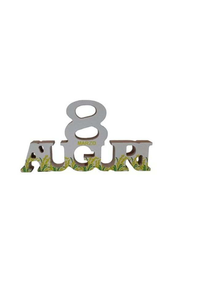 DECORAZIONE AUGURI cm 8
 [Conf.da 12 pezzi]