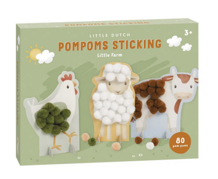 Set creativo pompon Piccola Fattoria
