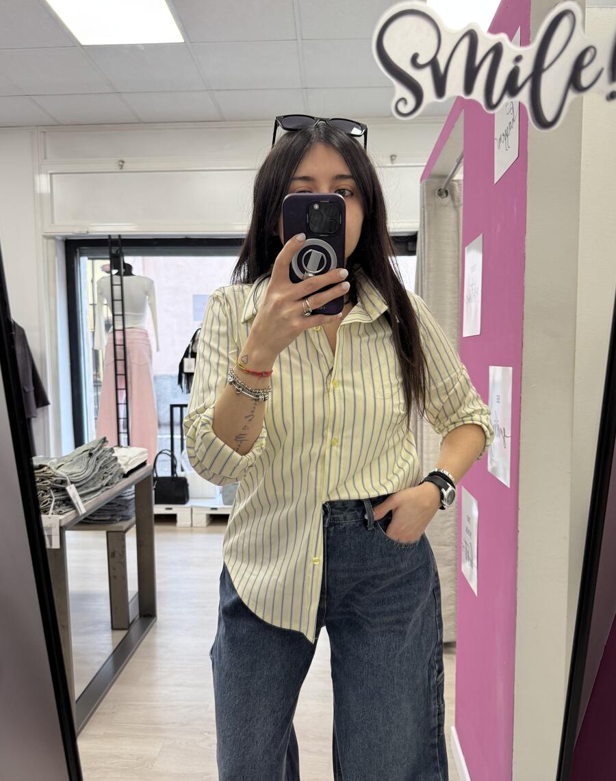 NOVITÀ Camicia over a righe in cotone