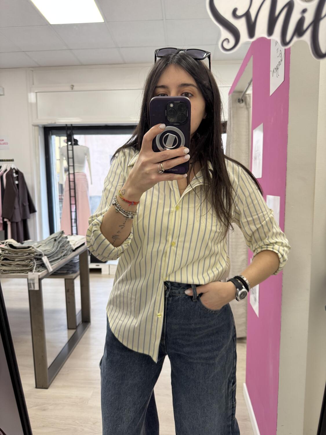 NOVITÀ Camicia over a righe in cotone