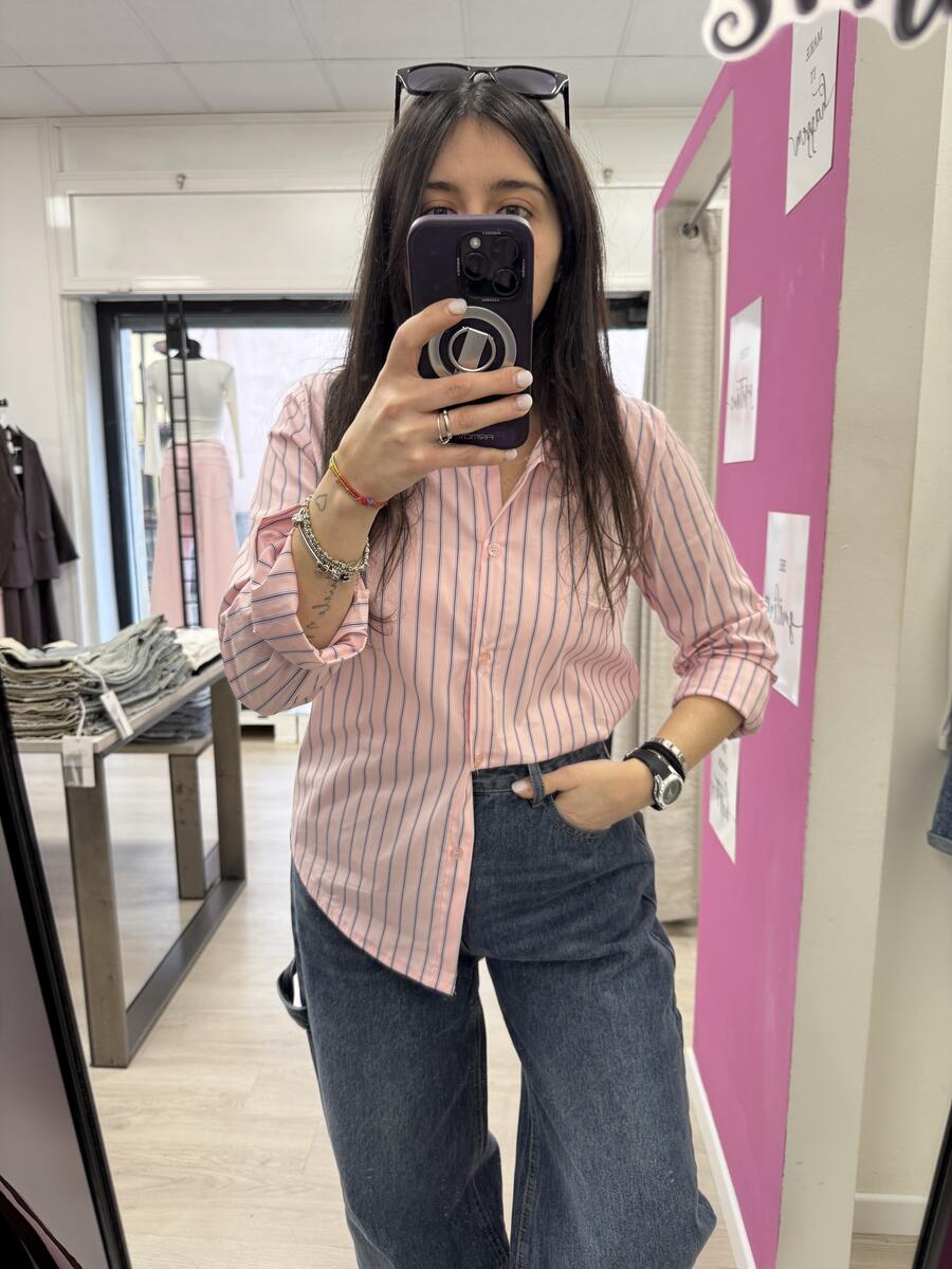 NOVITÀ Camicia over a righe in cotone