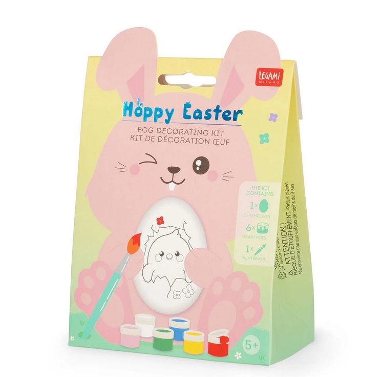 Set di 2 Penne Hoppy Easter + Kit Decorazione Uovo + 2 Coniglietti Pasquali