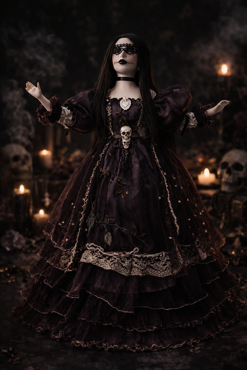 Aura Nigra Dea Bendata bambola emozionale goth