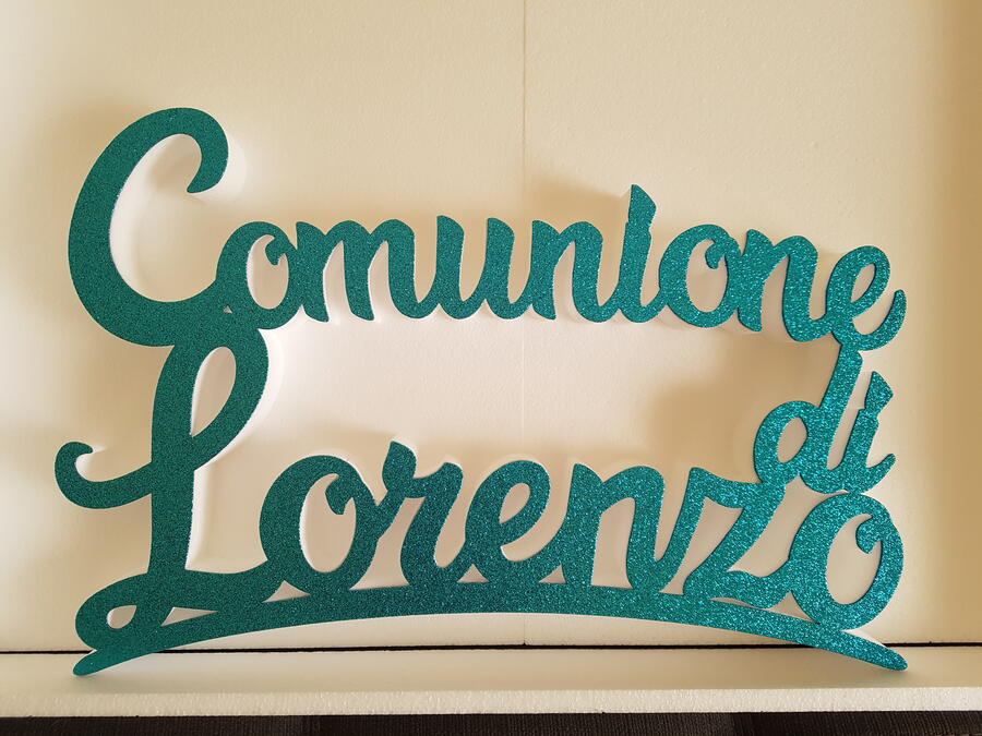 Nome con scritta comunione/cresima