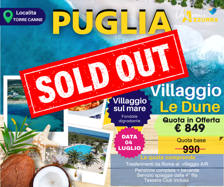 04 LUGLIO 2026 PUGLIA OASI LE DUNE