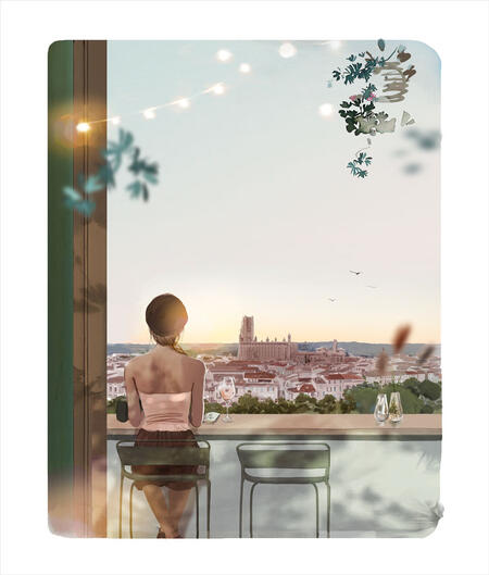 SOPHIE GRIOTTO, DIGIGRAFIA FIRMATA E NUMERATA: ALBI ROOFTOP