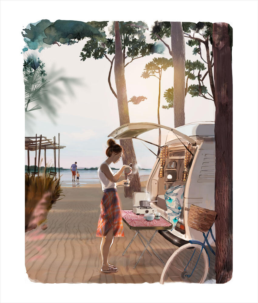 SOPHIE GRIOTTO, DIGIGRAFIA FIRMATA E NUMERATA: LAC DE CAZAUX