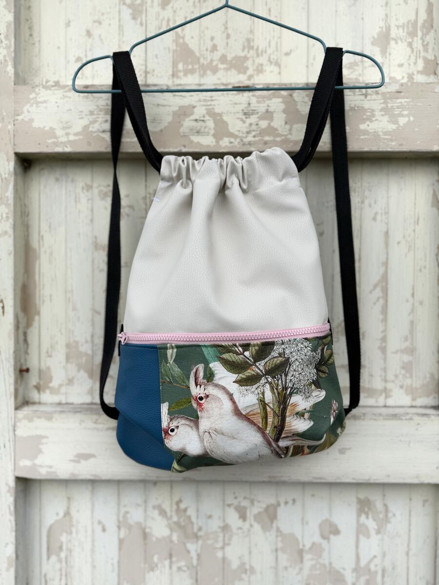 Zaino tasca cacatua e blu