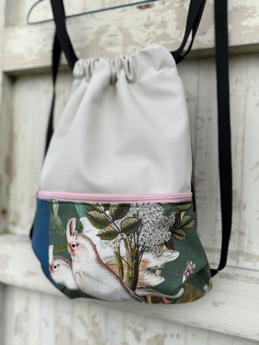 Zaino tasca cacatua e blu