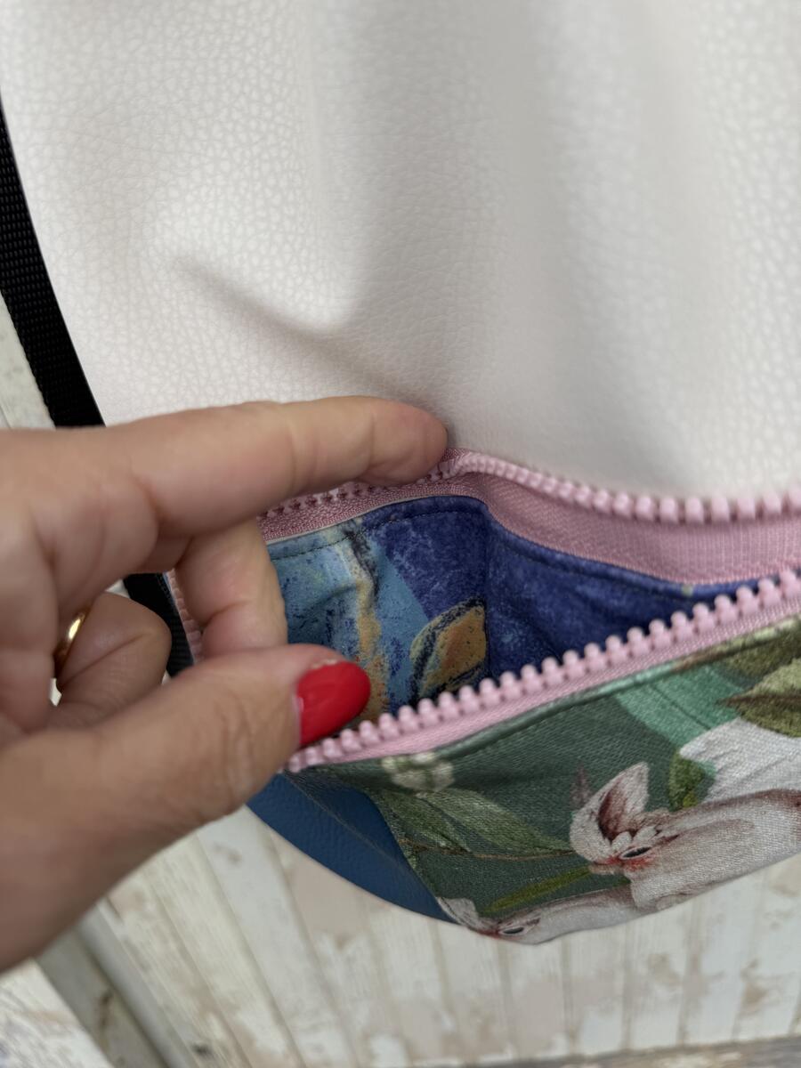 Zaino tasca cacatua e blu