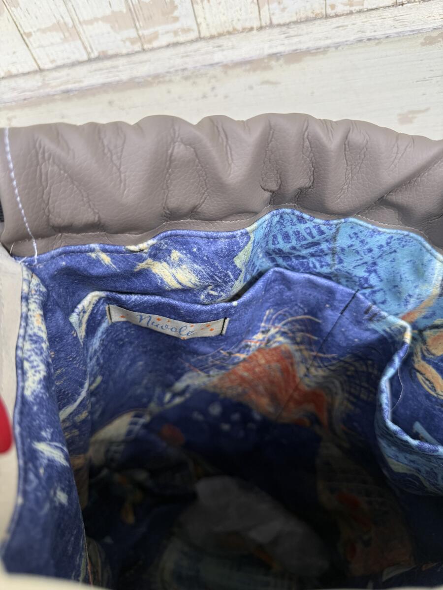 Zaino tasca cacatua e blu