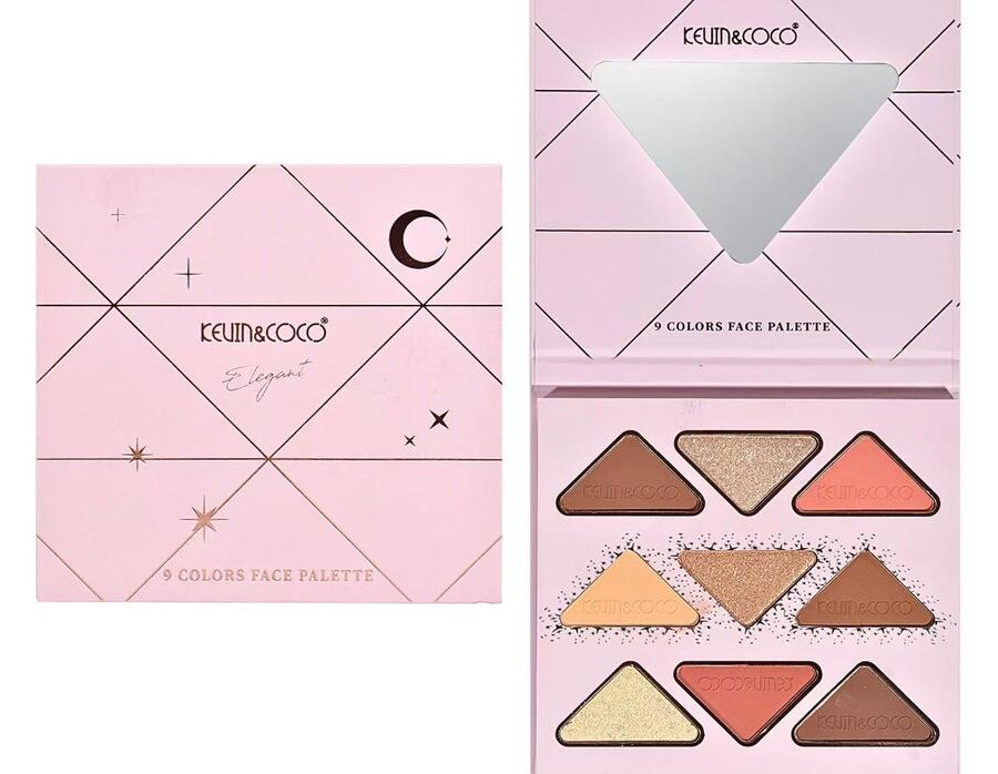 KEVIN & COCO ELEGANT 9 COLORS FACE PALETTE (Conf. da 12 pezzi)