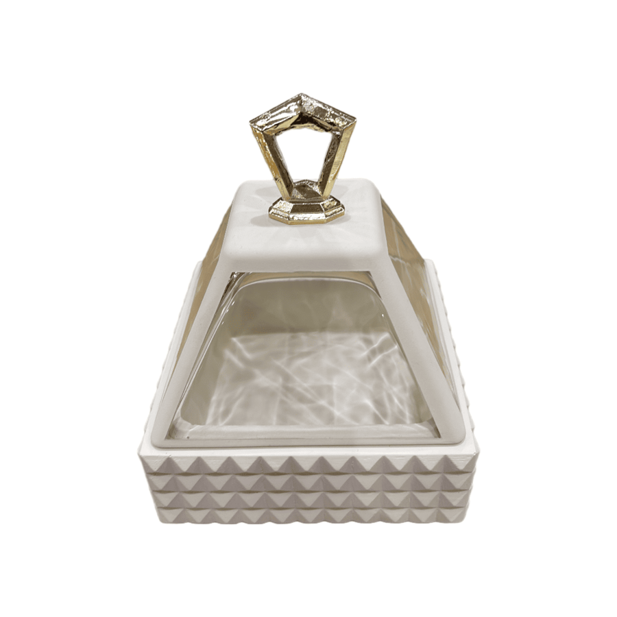 Chiaraela – Coppa con Borchie Avorio in Stile Decorativo