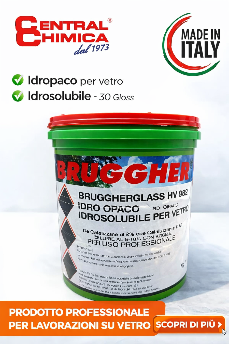 Vernice Idrosolubile per Vetro