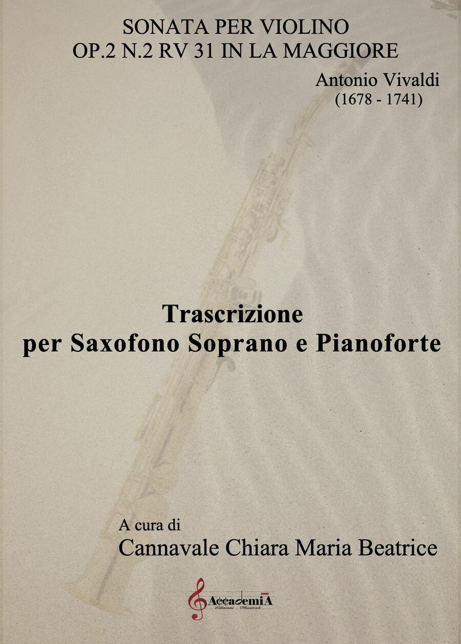 SONATA PER VIOLINO OP.2 N.2 RV 31 IN LA MAGGIORE - Chiara Maria Beatrice Cannavale / Antonio Vivaldi