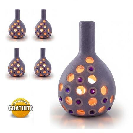Lume Elegance – Ceramica lilla con Zirconi - 4 pezzi
