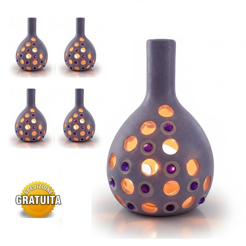 Lume Elegance – Ceramica lilla con Zirconi - 4 pezzi