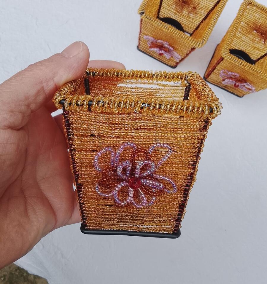 Portacandele Artigianali "Glow & Amber"– Atmosfere Boho Chic -Set 4 pezzi