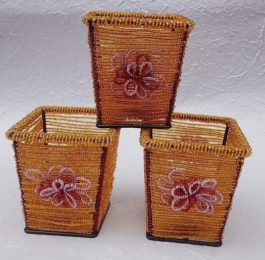 Portacandele Artigianali "Glow & Amber"– Atmosfere Boho Chic -Set 4 pezzi