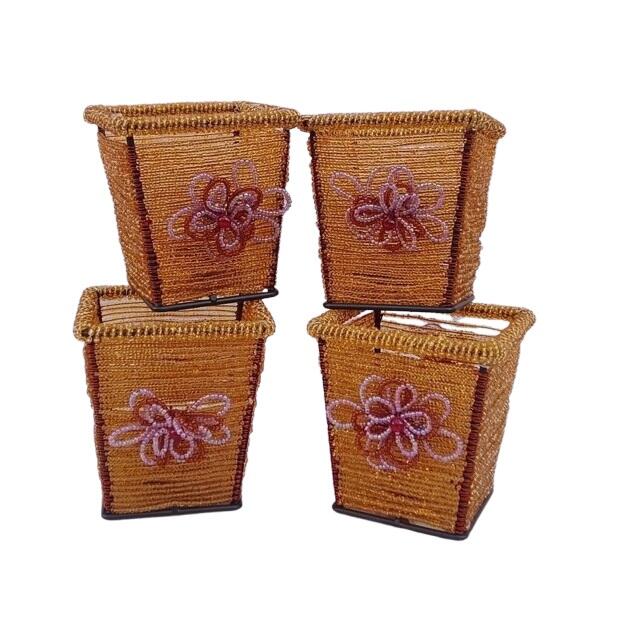 Portacandele Artigianali "Glow & Amber"– Atmosfere Boho Chic -Set 4 pezzi