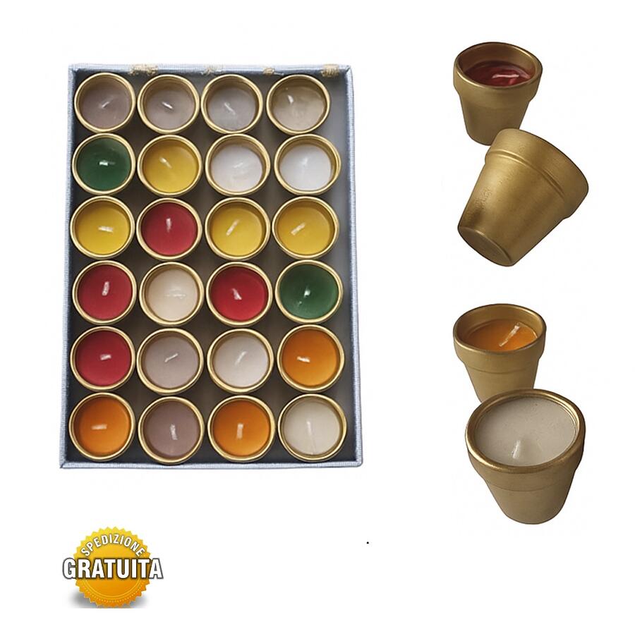 Candeline Artigianali in Vasetto – 24 Pezzi di Charme Rustico