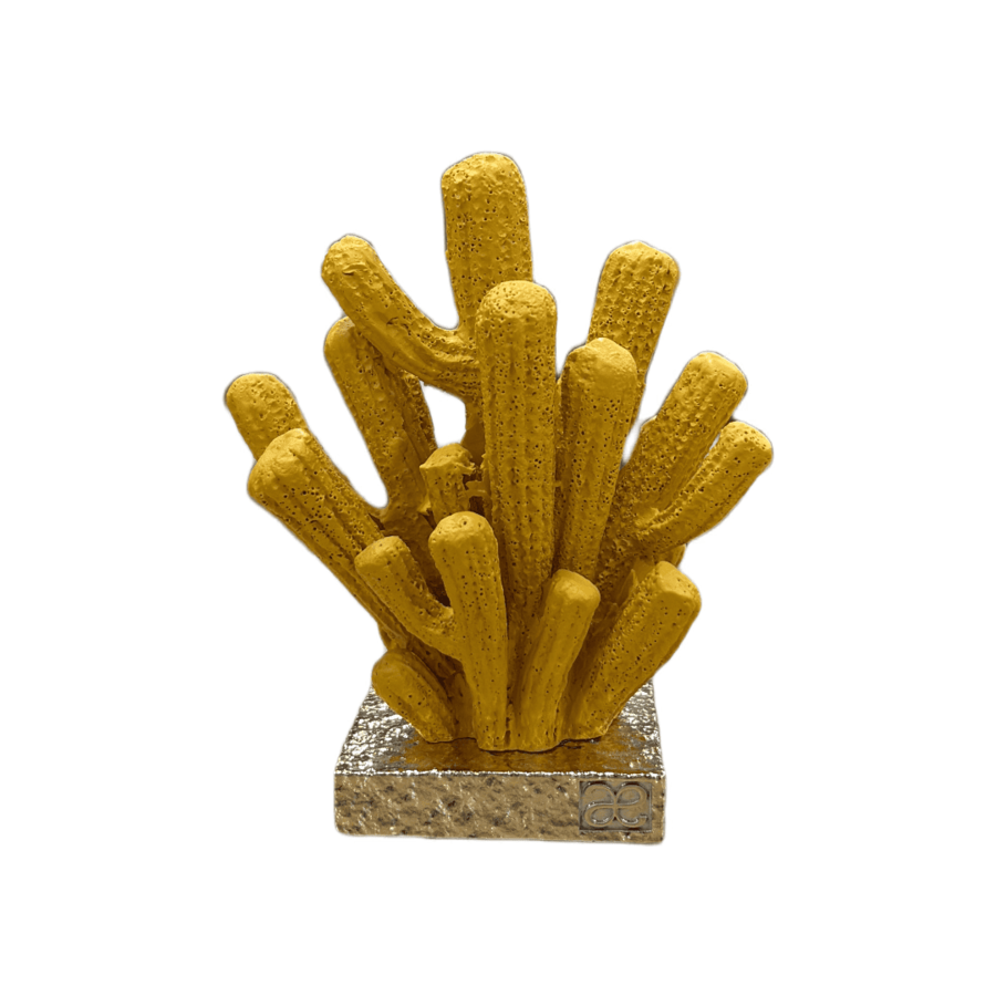 Chiaraela – Statuetta Corallo Tus Giallo su Base Oro