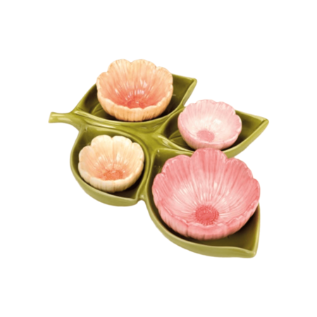 Fade – Antipastiera Margherita con Ciotoline in Ceramica, 5 Pezzi