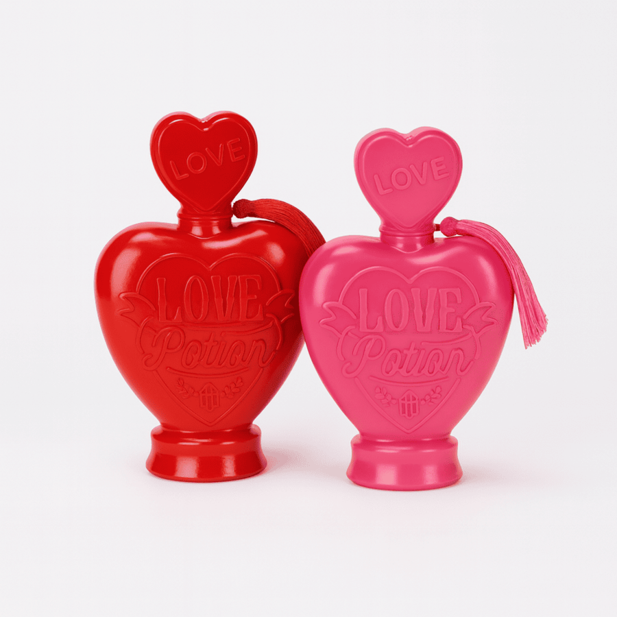 Fade – “Love Bottle” Cuore Decorativo in Resina (Rosa o Rosso)
