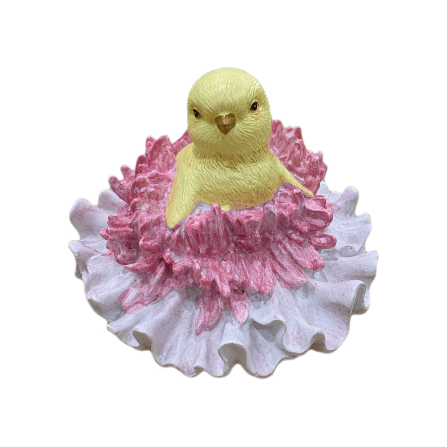 Fade – “Happy Chick” Pulcino nei Fiori in Resina