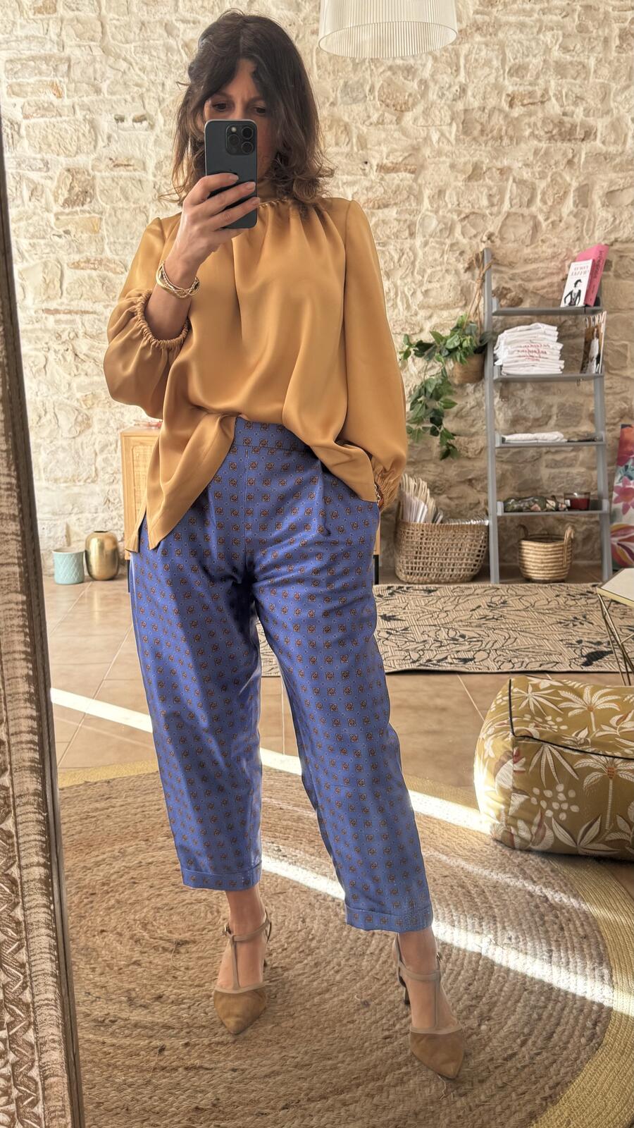 Pantalone Mikado geometrico 