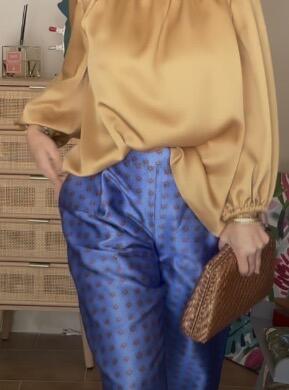 Pantalone Mikado geometrico 