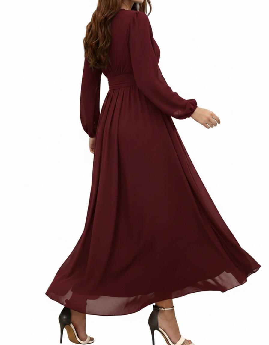 Abito simply in tulle con maniche 4-0162