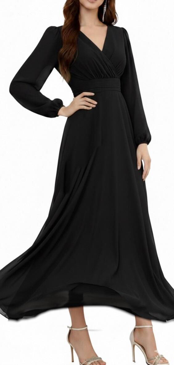 Abito simply in tulle con maniche 4-0162