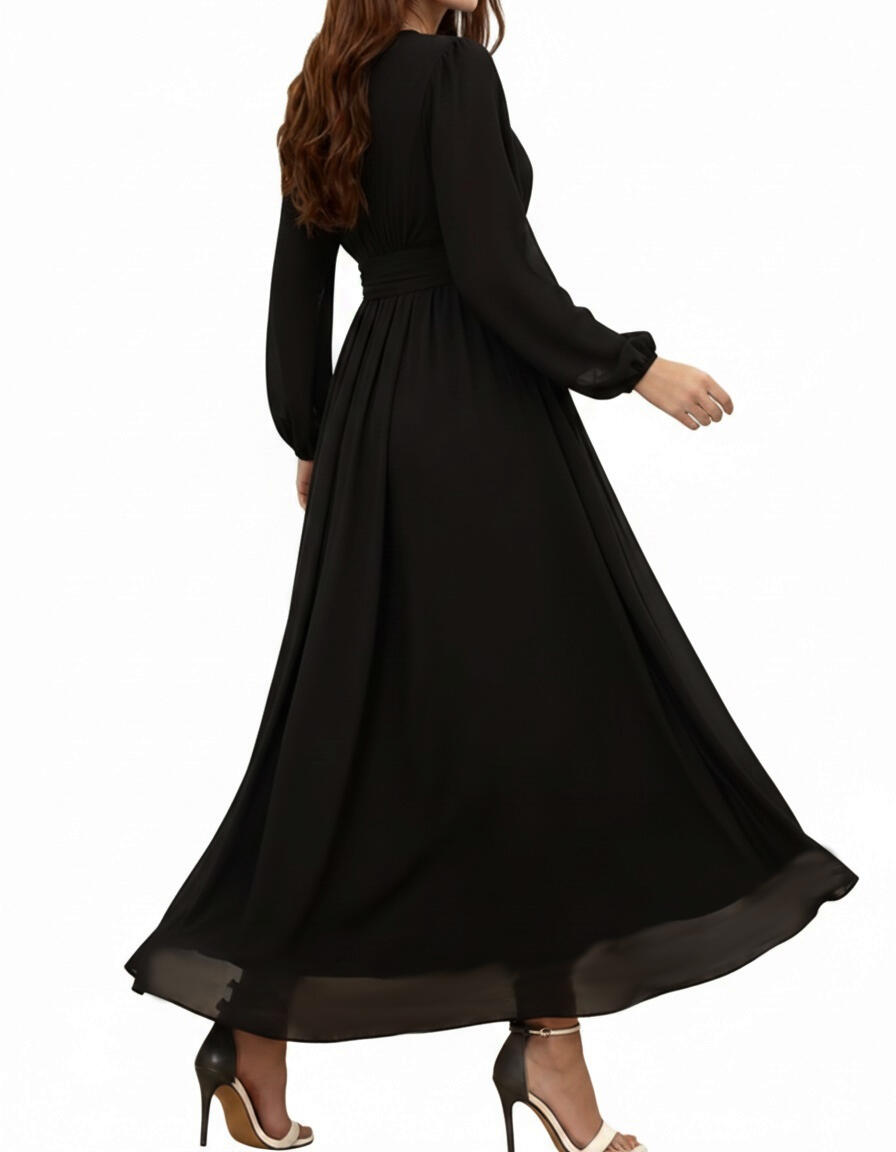 Abito simply in tulle con maniche 4-0162