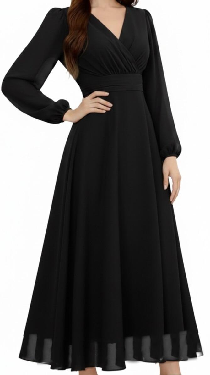 Abito simply in tulle con maniche 4-0162