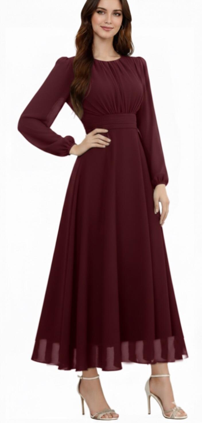 Abito simply in tulle con maniche 4-0162