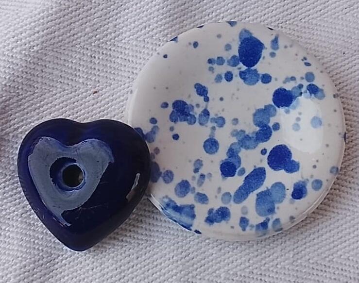 Set Benessere – Porta Incenso con Cuore Blu + 48 Incensi Assortiti