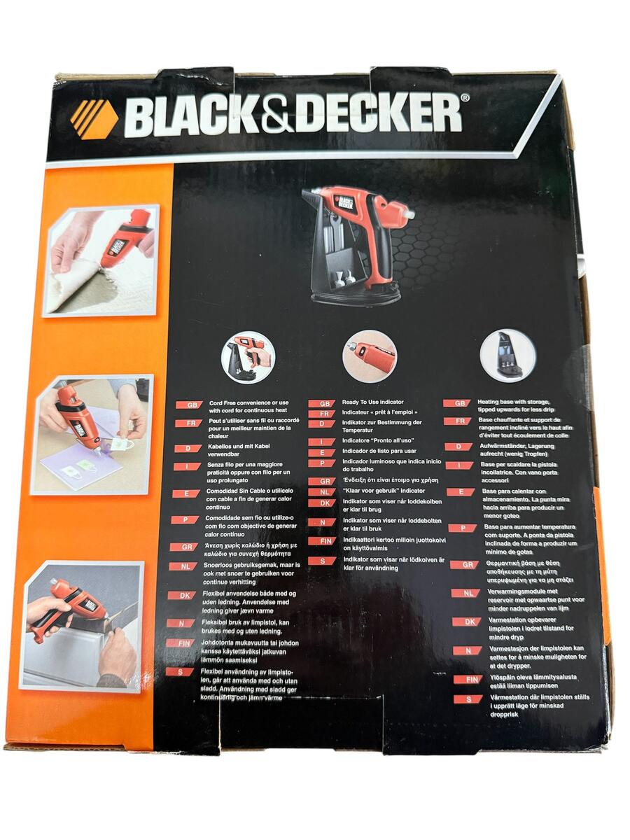 Pistola incollatrice senza filo Black&Decker 25 watt GG50QS