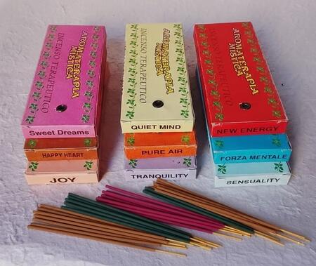 5 Confezioni Incenso Terapeutico – 100 Bastoncini Assortiti Aromaterapia Mistica